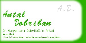 antal dobriban business card